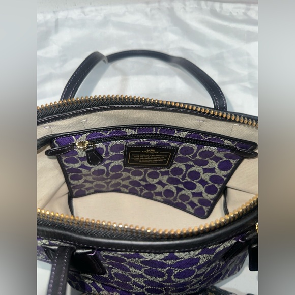 Coach Signature Coated Canvas Taxi Zip Top Tote - Picture 14 of 16